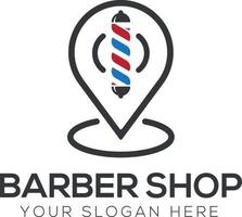 simbolo del design del logo del negozio di barbiere