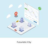 concetti di città futuristica vettore