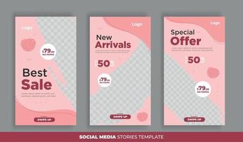 progettazione di storie concettuali di vendita speciale. poster di layout di promozione astratta. illustrazione vettoriale super vendita.