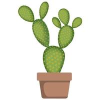 pianta da appartamento di cactus mobilepotted. vettore