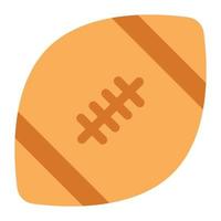 design dell'icona di football americano, vettore di attrezzatura da rugby in stile modificabile