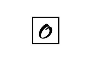 o icona del logo della lettera dell'alfabeto. semplice design in bianco e nero per affari e aziende vettore