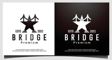 modello di progettazione del logo del ponte vettore