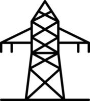 stile icona torre elettrica vettore