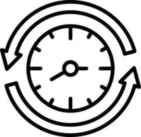 stile icona di gestione del tempo vettore