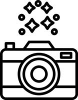stile dell'icona della fotocamera del nuovo anno vettore