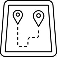 stile icona mappa vettore