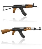 illustrazione vettoriale di macchina automatica AK-47 Kalashnikov