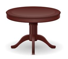 illustrazione vettoriale di mobili tavolo in legno