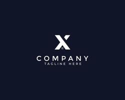 x lettera modello di logo aziendale immobiliare, edificio, sviluppo immobiliare e design vettoriale del logo di costruzione