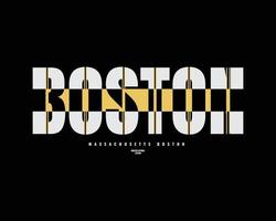 illustrazione vettoriale di grafica lettera. Boston, perfetto per disegnare t-shirt, camicie, felpe con cappuccio ecc.