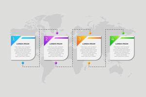 modello di infografica aziendale passo passo vettore