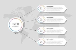 modello di infografica aziendale passo passo vettore