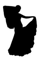 illustrazione vettoriale silhouette sposa realistico