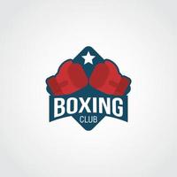 vettore di design del logo di boxe