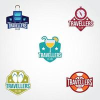 vettore di design del logo dei viaggiatori