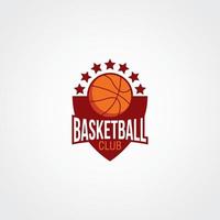 vettore di progettazione del logo di basket. adatto per il logo della tua squadra di basket