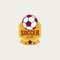vettore di design del logo di calcio. adatto per il logo della tua squadra di calcio