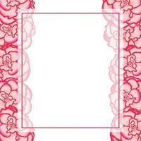 fiore di begonia rosa, bordo della carta banner primo amore picotee vettore