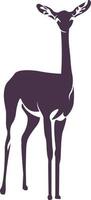 logo piatto animale gerenuk vettore