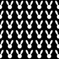 sfondo nero coniglio bianco vettore