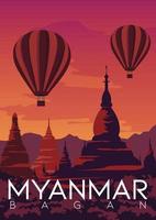 sfondo dell'illustrazione vettoriale del Myanmar