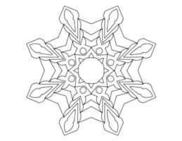 disegno mandala in bianco e nero, tatuaggio, mehndi, pagina da colorare vettore