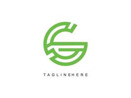 disegno del logo astratto colorato lettera g per società di affari vettore