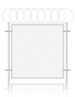 recinto fatto ?? dell&#39;illustrazione di vettore della rete metallica