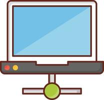 illustrazione vettoriale portatile su uno sfondo trasparente. simboli di qualità premium. icona del colore piatto della linea vettoriale per il concetto e la progettazione grafica.