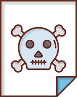 illustrazione vettoriale del cranio su uno sfondo trasparente. simboli di qualità premium. icona del colore piatto della linea vettoriale per il concetto e la progettazione grafica.