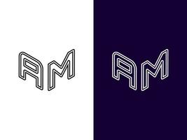 lettera iniziale sono design minimalista e moderno del logo 3d vettore