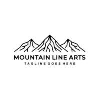 logo design vettore paesaggio montagna con stile line art. può essere usato come vuoi