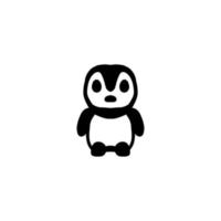 pinguino su sfondo bianco, design del logo vettoriale modificabile