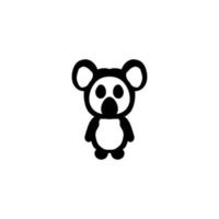 koala di disegno di logo di vettore semplice mascotte