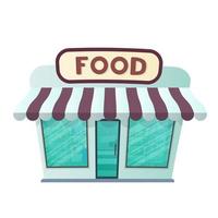 negozio di alimentari isolato su uno sfondo bianco. illustrazione vettoriale