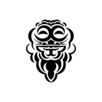 maschera viso tatuaggio ornamento stile maori. vettore