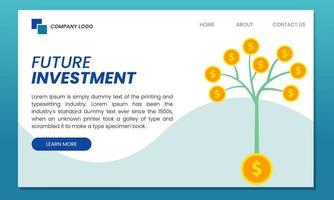 modello di progettazione di sfondo banner web di investimento vettore