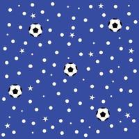 pallone da calcio stella pois sfondo blu vettore
