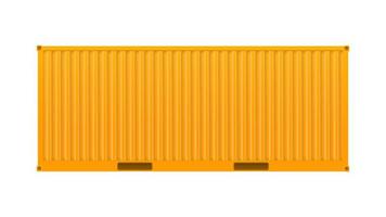 container giallo. grande contenitore per nave isolato su sfondo bianco. vettore. vettore