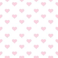 fondo bianco del modello senza cuciture del cuore rosa sveglio vettore