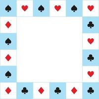 le carte si adattano al bordo della scacchiera bianca blu