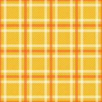 tartan giallo arancio con sfondo a righe bianche vettore