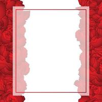 bordo della carta dell'insegna del fiore del garofano rosso vettore