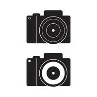 illustrazione vettoriale dell'icona della fotocamera reflex digitale. segno piatto