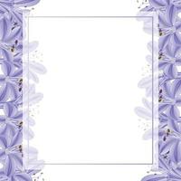 bordo della carta banner agapanthus viola blu vettore