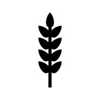 Icona del glifo di grano nero vettore
