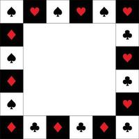 le carte si adattano al bordo della scacchiera bianco nero rosso.