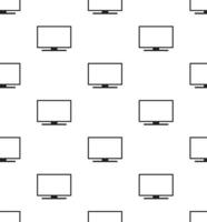 icona della televisione monitor tv piatto segno. senza soluzione di continuità su sfondo bianco. vettore