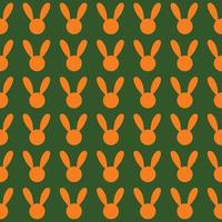 sfondo verde coniglio arancione vettore